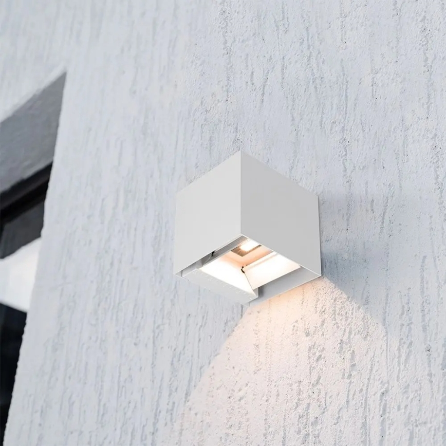 Aplique solar LED de pared con sensor LED/9W/3,7V 3000/4000/5000K IP65 2600 mAh blanco