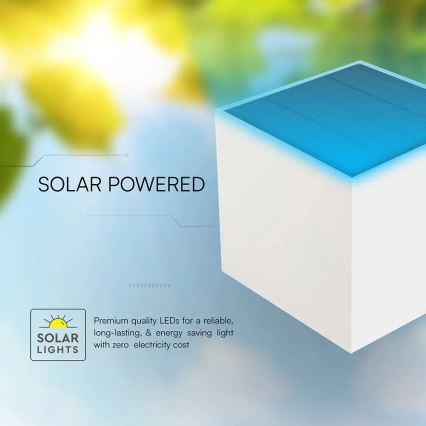 Aplique solar LED de pared con sensor LED/9W/3,7V 3000/4000/5000K IP65 2600 mAh blanco