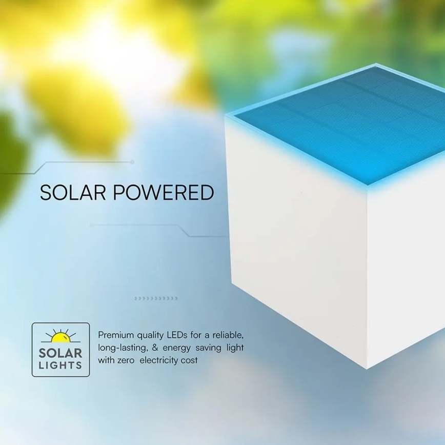 Aplique solar LED de pared con sensor LED/9W/3,7V 3000/4000/5000K IP65 2600 mAh blanco