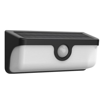Aplique solar de pared con sensor LED LINK/5W/3,7V IP65, negro