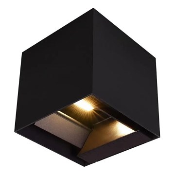 Aplique solar de pared LED con sensor LED/9W/3,7V 3000/4000/5000K IP65 2600 mAh negro