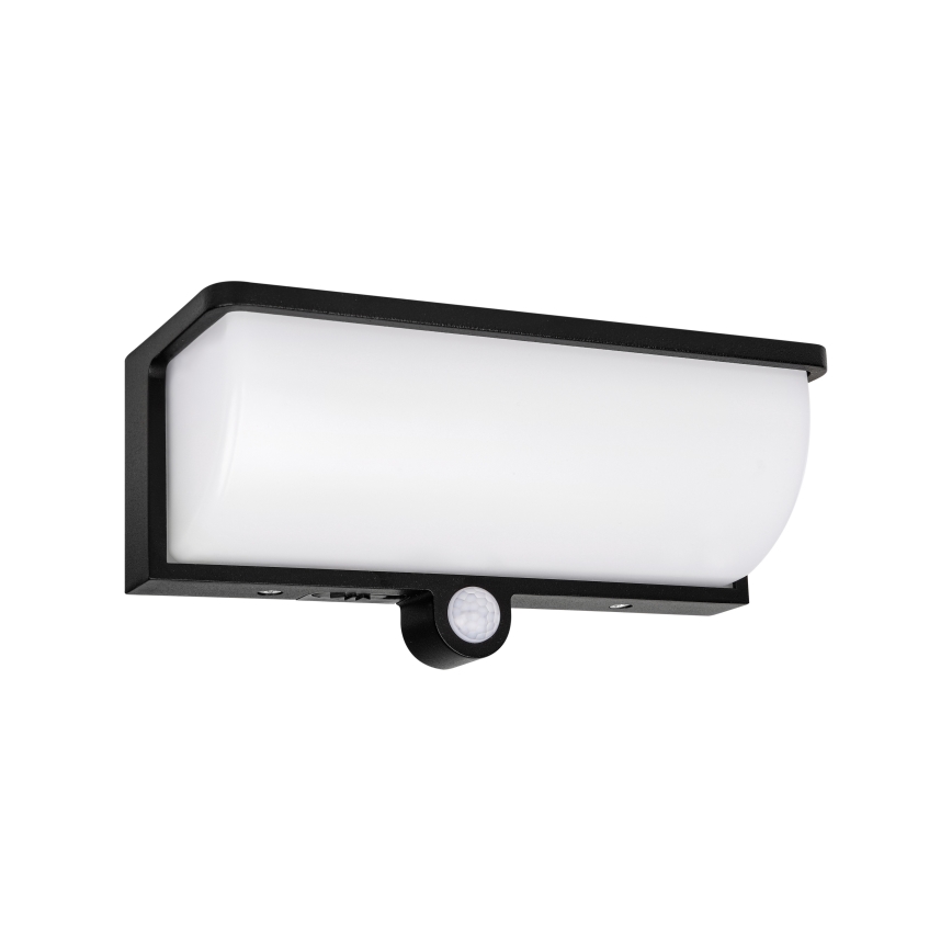 Aplique solar LED de pared con sensor de movimiento y de crepúsculo LED/3W/3,7V IP54 1500 mAh negro