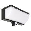 Aplique solar LED de pared con sensor de movimiento y de crepúsculo LED/3W/3,7V IP54 1500 mAh negro
