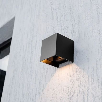 Aplique solar de pared LED con sensor LED/9W/3,7V 3000/4000/5000K IP65 2600 mAh negro
