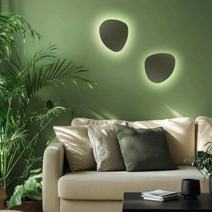 Aplique STONE 2xG9/8W/230V 30x39 cm verde