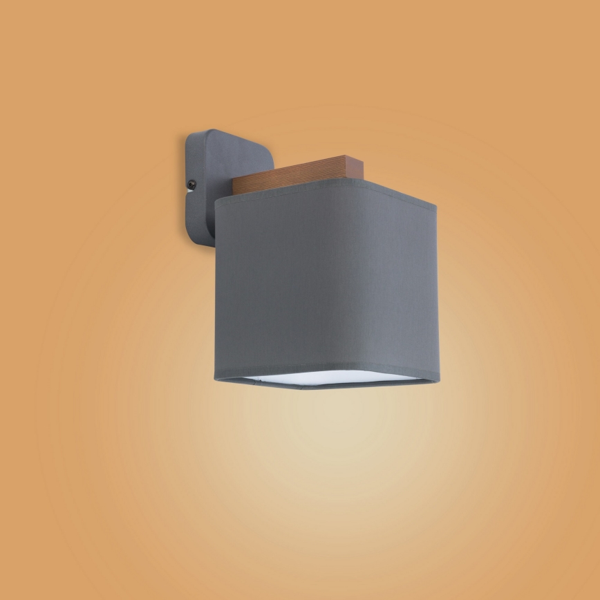 Aplique TORA 1xE27/15W/230V gris