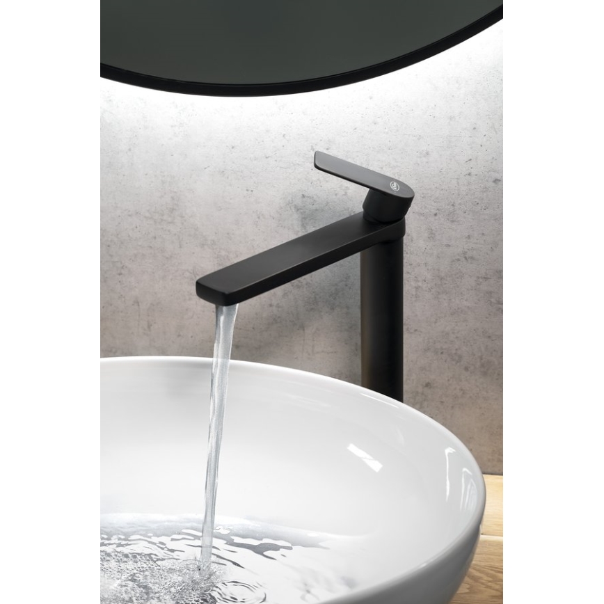 Aqualine - Grifo de lavabo DAPHNE 29 cm negro mate
