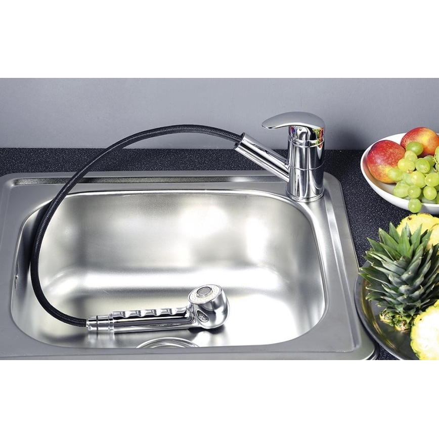 Aqualine - Grifo para fregadero KASIOPEA 20 cm cromo brillante
