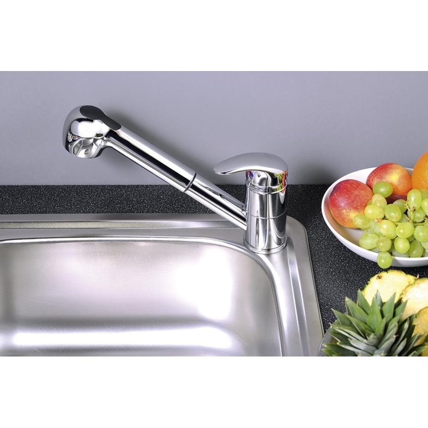 Aqualine - Grifo para fregadero KASIOPEA 20 cm cromo brillante
