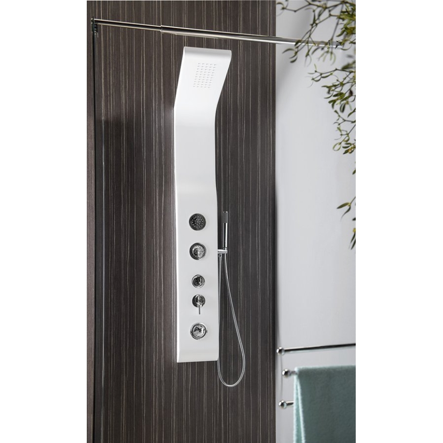 Aqualine - Panel de ducha YUKI blanco mate