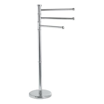 Aqualine - Pedestal con toallero SAMBA 85,5 cm acero inoxidable/cromo brillante