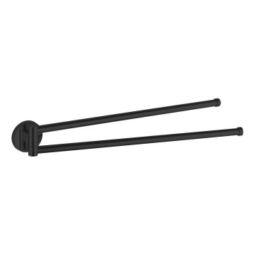 Aqualine - Porta-toallas giratorio de pared SAMBA 47 cm negro