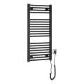 Aqualine - Radiador eléctrico de baño DIRECT-E 300W 96x45 cm negro mate
