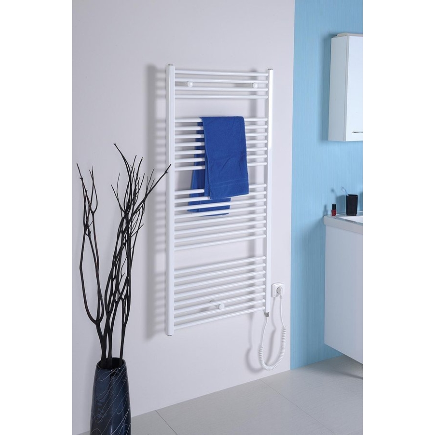 Aqualine - Radiador eléctrico de baño DIRECT-E 600W 132x60 cm blanco