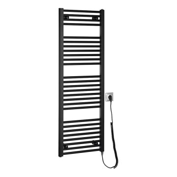 Aqualine - Radiador eléctrico para baño DIRECT-E 400W 132x45 cm negro mate