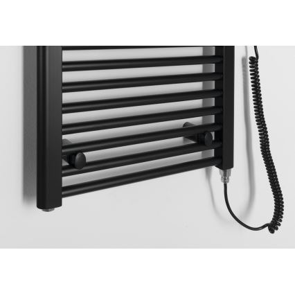 Aqualine - Radiador eléctrico para baño DIRECT-E 400W 132x45 cm negro mate