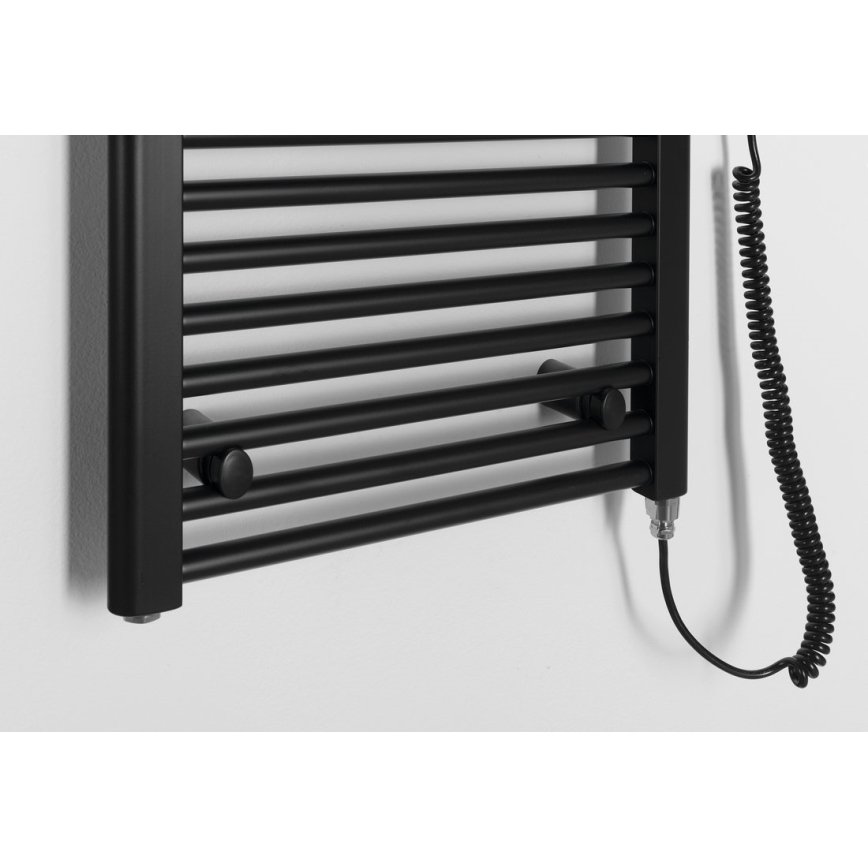 Aqualine - Radiador eléctrico para baño DIRECT-E 400W 132x45 cm negro mate
