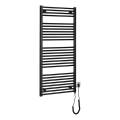 Aqualine - Radiador eléctrico para baño DIRECT-E 600W 132x60 cm negro mate