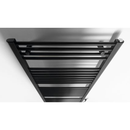 Aqualine - Radiador eléctrico para baño DIRECT-E 600W 132x60 cm negro mate