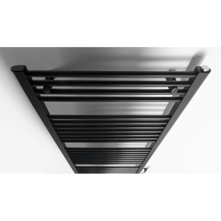 Aqualine - Radiador eléctrico para baño DIRECT-E 600W 132x60 cm negro mate