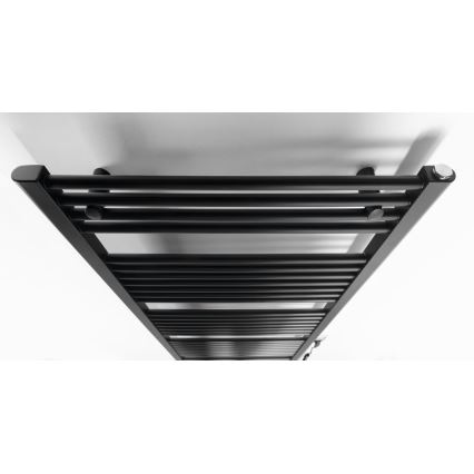 Aqualine - Radiador eléctrico para baño DIRECT-E 800W 168x60 cm negro mate
