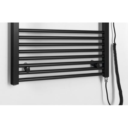 Aqualine - Radiador eléctrico para baño DIRECT-E 800W 168x60 cm negro mate