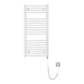 Aqualine - Radiador eléctrico para baño ORBIT-E 300W 96x45 cm blanco redondo