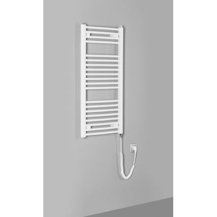 Aqualine - Radiador eléctrico para baño ORBIT-E 300W 96x45 cm blanco redondo