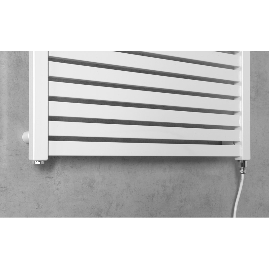 Aqualine - Radiador eléctrico para baño TONDI-E 400W 97x60 cm blanco