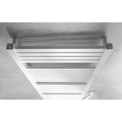 Aqualine - Radiador eléctrico para baño TONDI-E 500 W 133 x 45 cm blanco