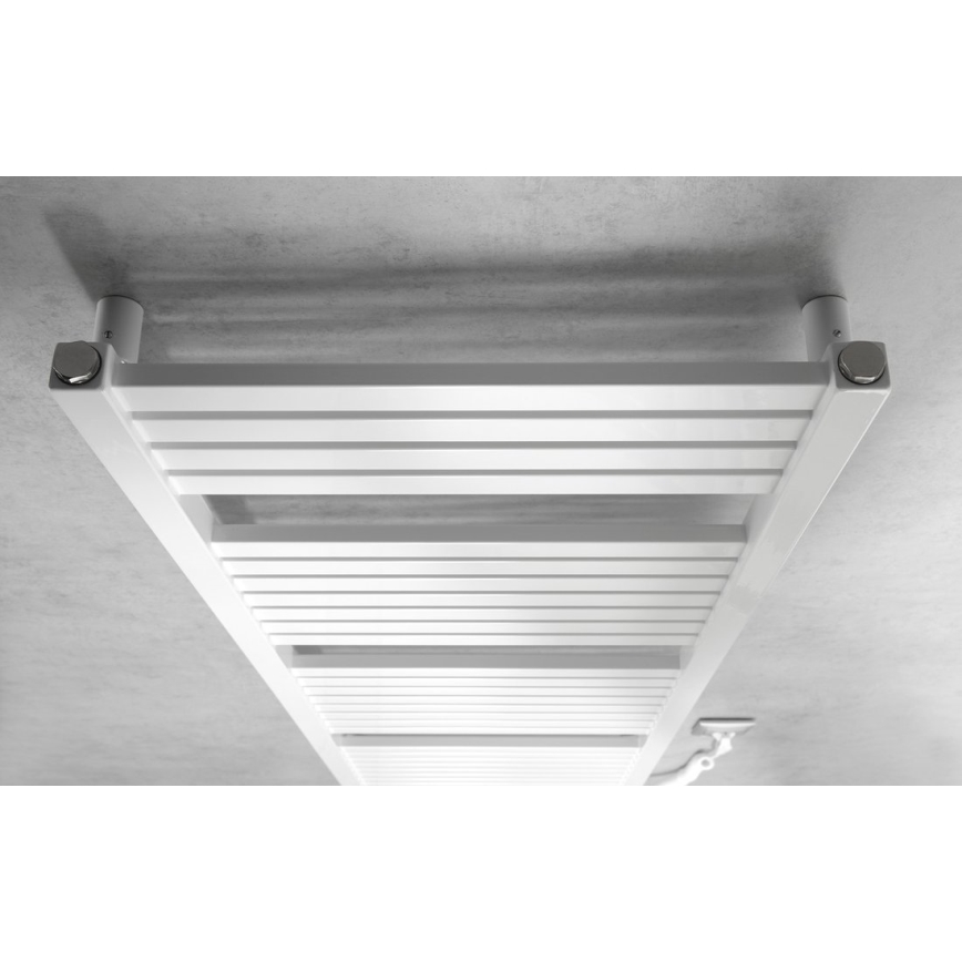 Aqualine - Radiador eléctrico para baño TONDI-E 500 W 133 x 45 cm blanco