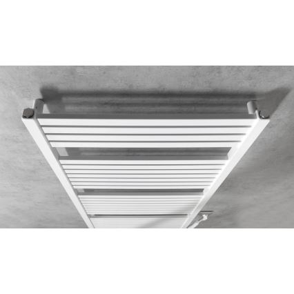 Aqualine - Radiador eléctrico para baño TONDI-E 800 W 169 x 60 cm blanco