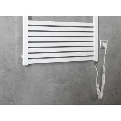 Aqualine - Radiador eléctrico para baño TONDI-E 800 W 169 x 60 cm blanco