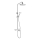 Aqualine - Set de ducha con grifo, cromo brillante/blanco