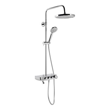 Aqualine - Set de ducha FARRAO con mezclador, acabado en cromo brillante