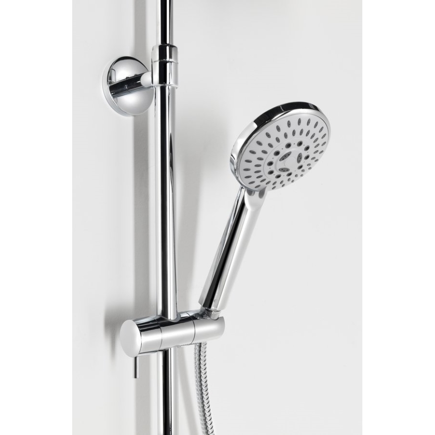 Aqualine - Set de ducha FARRAO con mezclador, acabado en cromo brillante