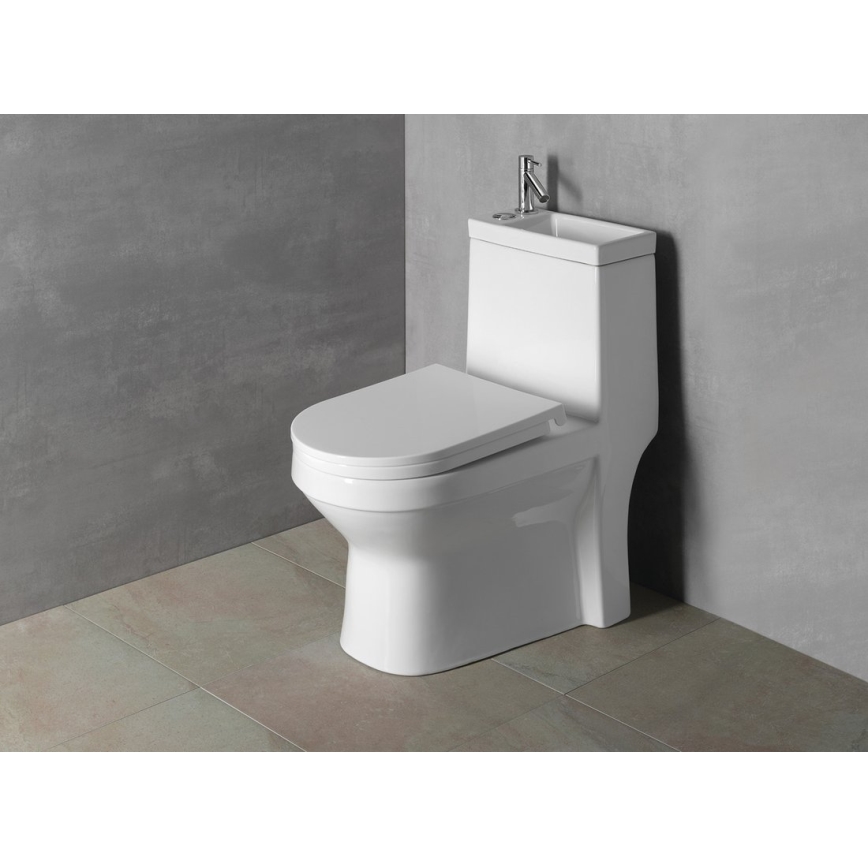 Aqualine - WC combinado con lavabo HYGIE cerámica/blanco