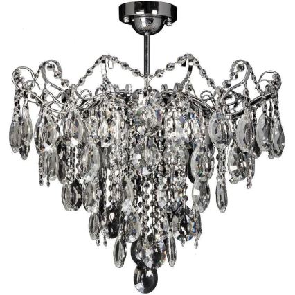 Araña de cristal en varilla 6xE27/60W/230V