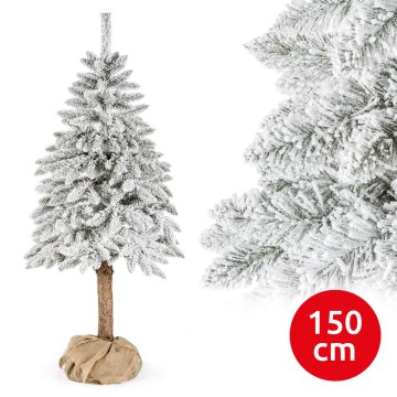 Árbol de Navidad en un tronco NATURAL WITH SNOW 150 cm pícea