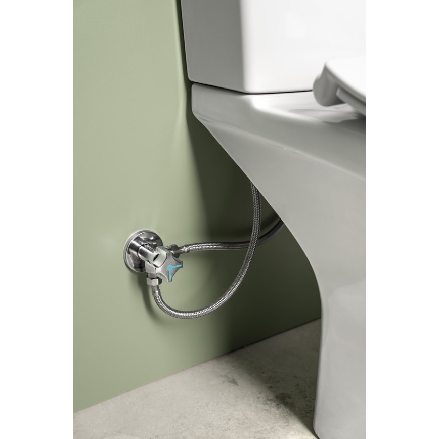 Arco - Válvula angular combinada con dos salidas A-80 cromo brillante