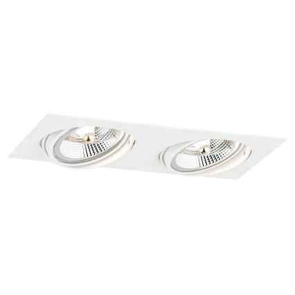 Argon 1046 - Lámpara empotrada OLIMP 2xGU10-AR111/12W/230V blanca