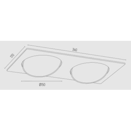 Argon 1046 - Lámpara empotrada OLIMP 2xGU10-AR111/12W/230V blanca
