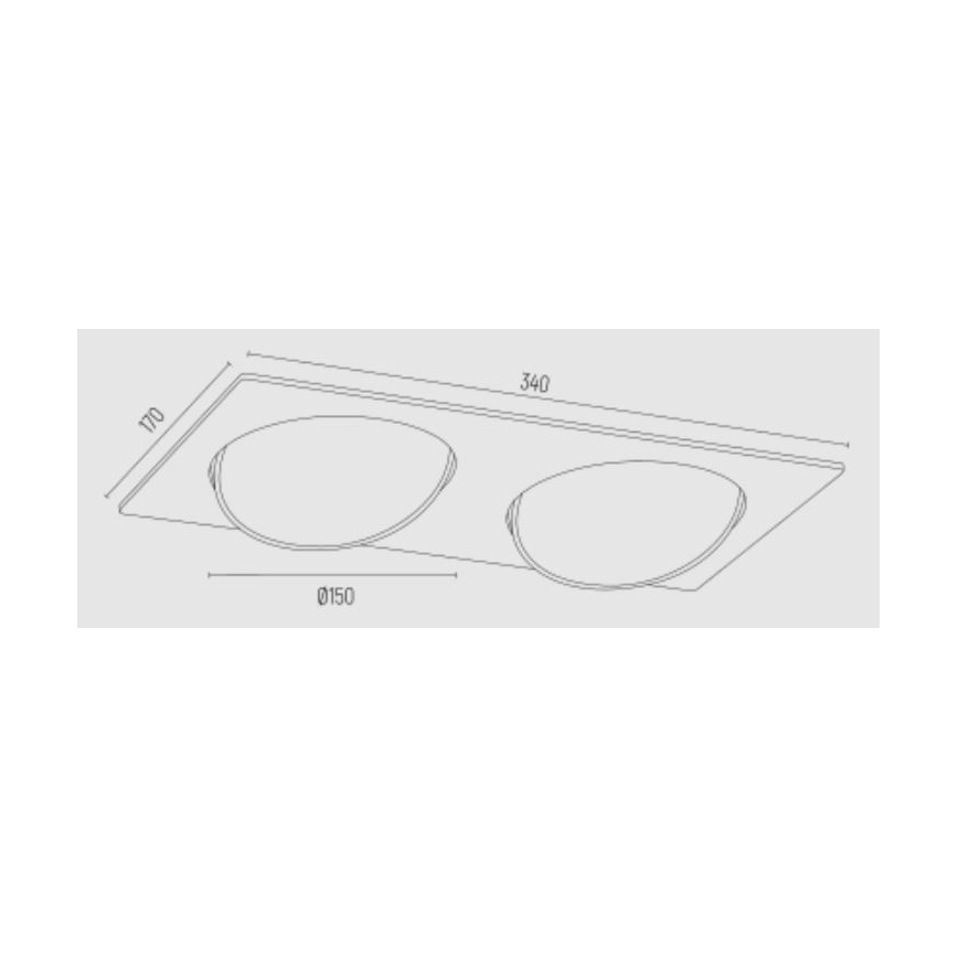 Argon 1046 - Lámpara empotrada OLIMP 2xGU10-AR111/12W/230V blanca