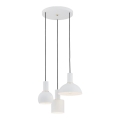 Argon 1468 - Lámpara colgante SINES 3xE27/15W/230V blanco