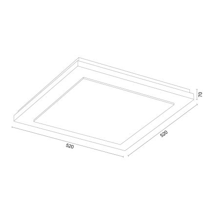 Argon 1870 - Lámpara de techo TABOR 4xE27/15W/230V 52x52 cm blanca