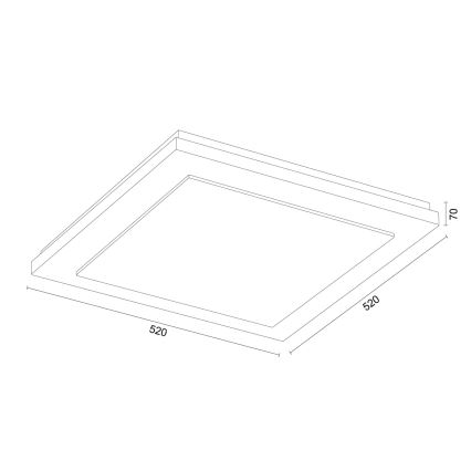 Argon 1873 - Lámpara de techo TABOR 4xE27/15W/230V 52x52 cm gris