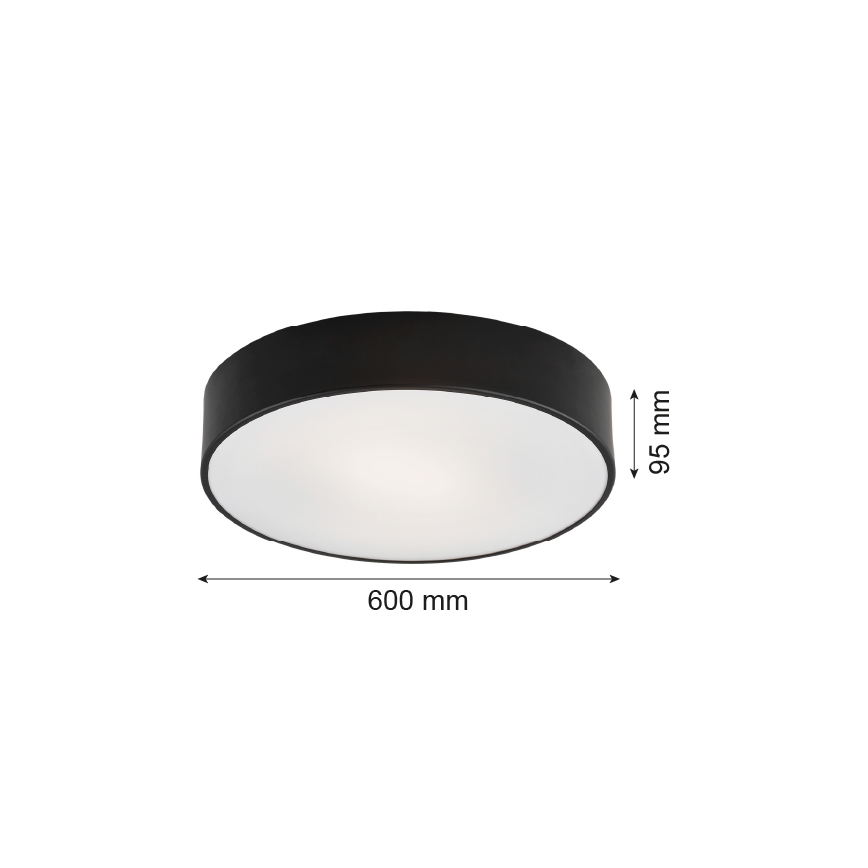 Argon 2084 - Lámpara de techo DARLING 5xE27/15W/230V Ø 60 cm negra