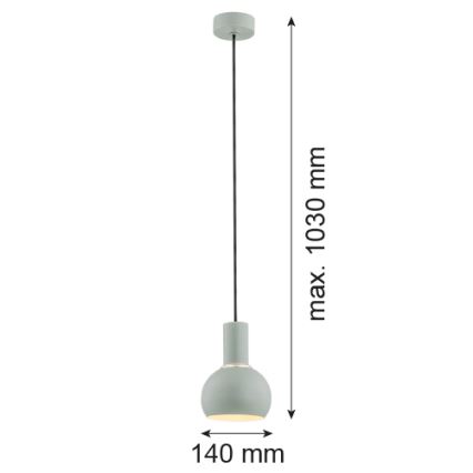 Argon 4214 - Lámpara colgante SINES 1xE27/15W/230V verde