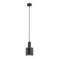 Argon 4219 - Lámpara colgante SINES 1xE27/15W/230V diá. 12 cm negro