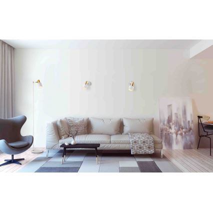 Argon 4264 - Foco de pared DORIA 1xE27/15W/230V blanco/cobre